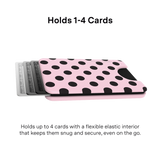 VELVET CAVIAR - Magnetic Phone Wallet - Princess Pink Polka Dot