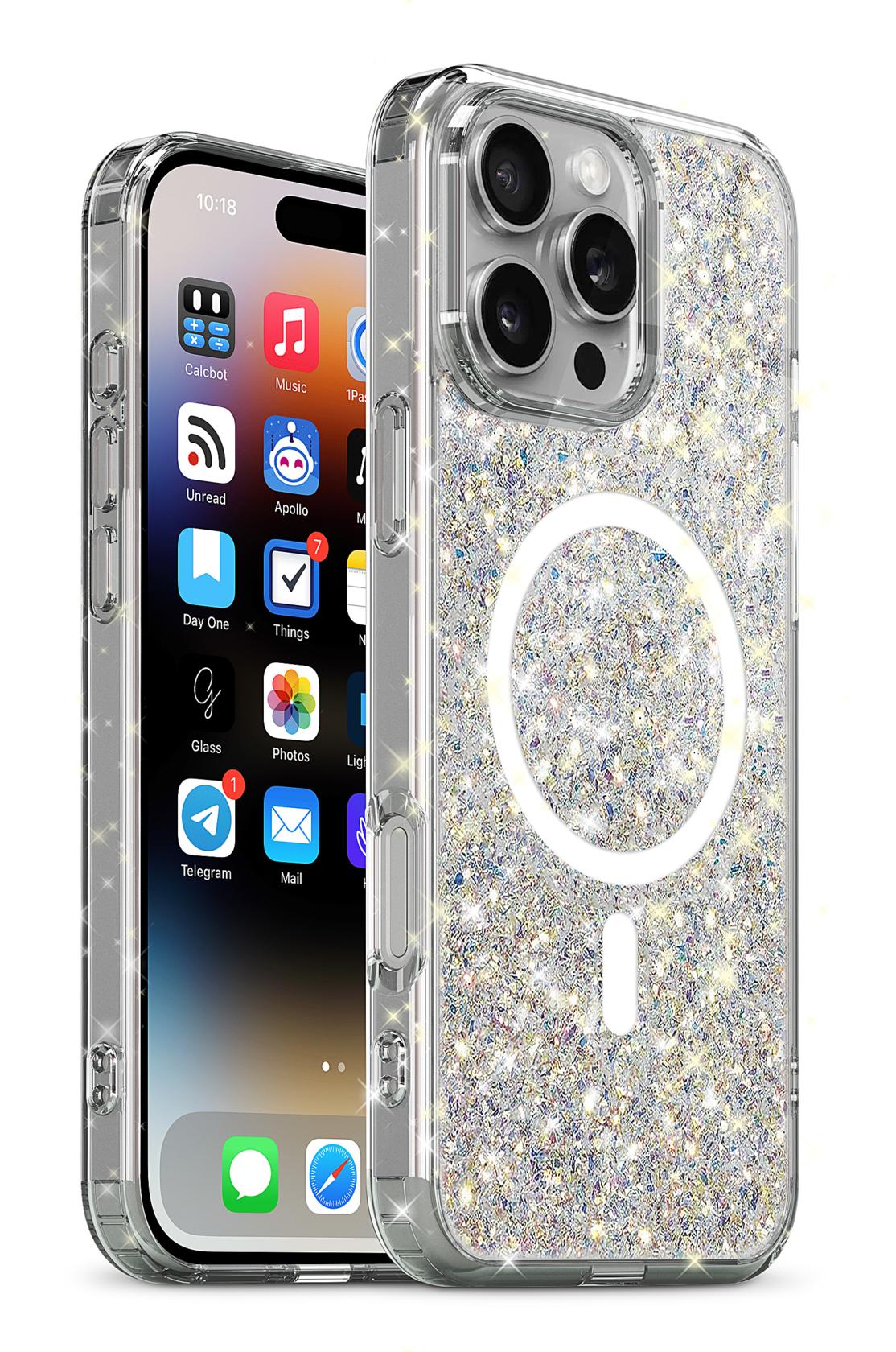 IPHONE 16 PRO MAX XBASE SPARKLELINE SERIES MAGSAFE COMPATIBLE CASE - WHITE GOLD