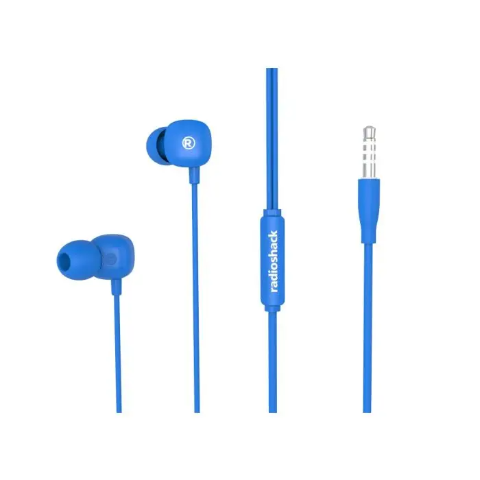 RadioShack Ultra Slim Wired Stereo Headphones Blue