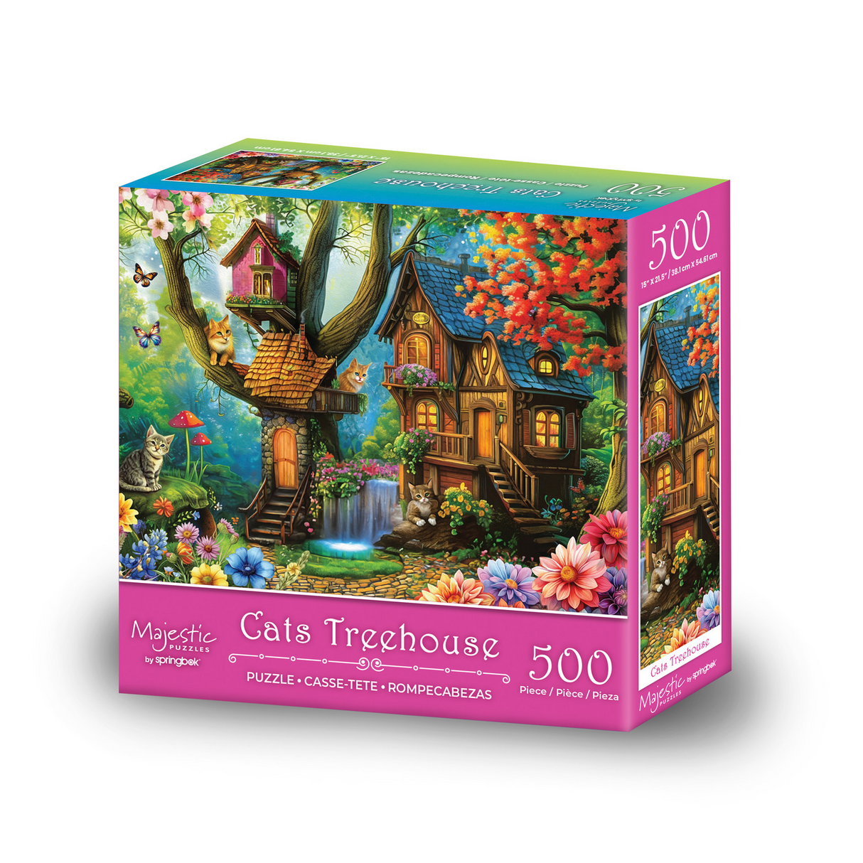 Springbok Cats Treehouse 500Pc Joa 15" X 21.5"