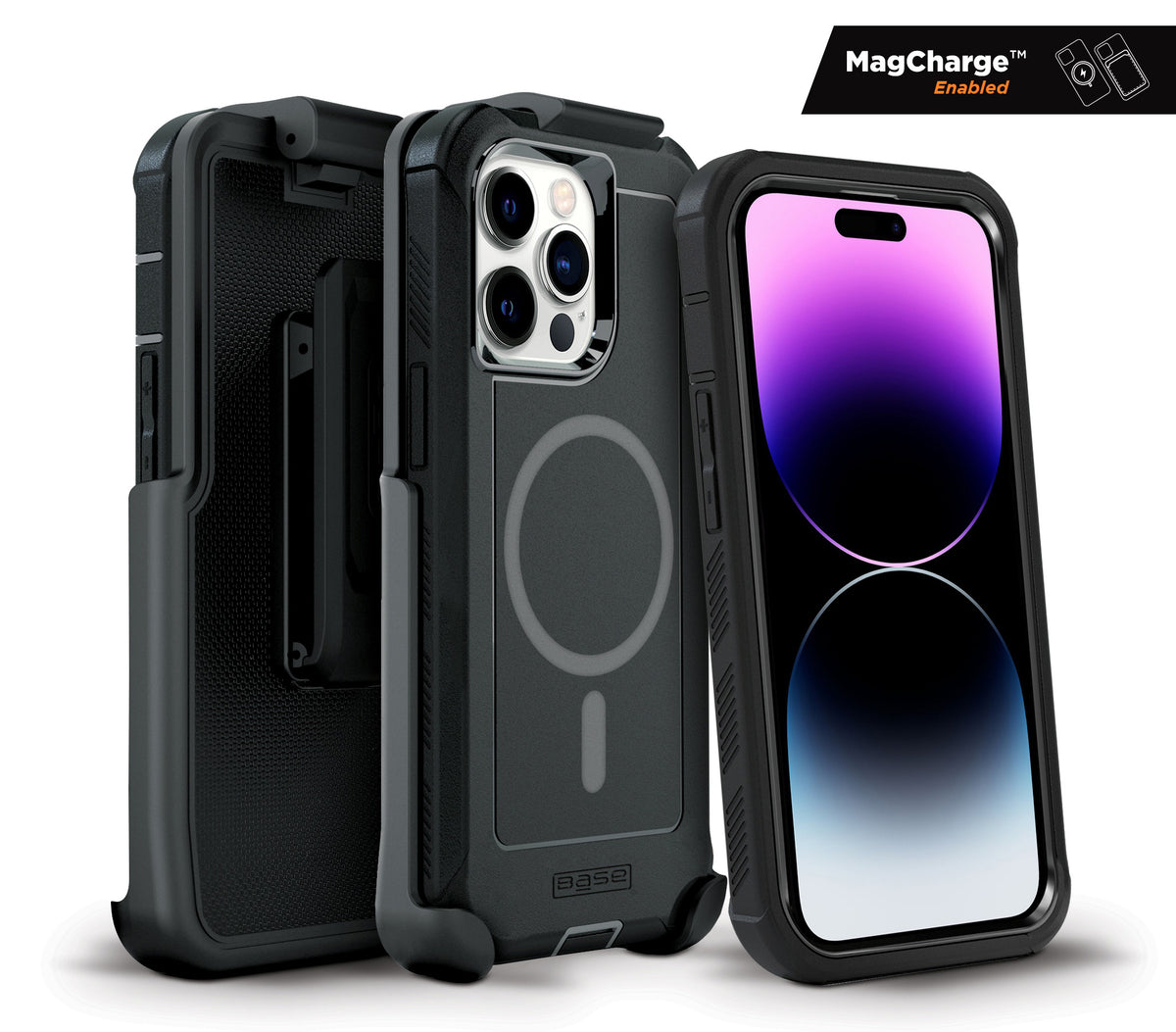 BASE IPHONE 15 PRO (6.1) - BOULDER - HEAVY-DUTY CO-MOLDED RUGGED PROTECTIVE CASE