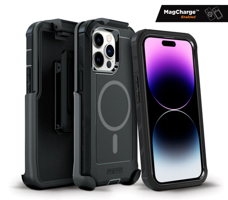 BASE IPHONE 15 PRO (6.1) - BOULDER - HEAVY-DUTY CO-MOLDED RUGGED PROTECTIVE CASE