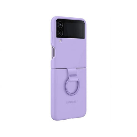 Samsung - Silicone Cover Case With Ring For Samsung Galaxy Z Flip4 - Violet