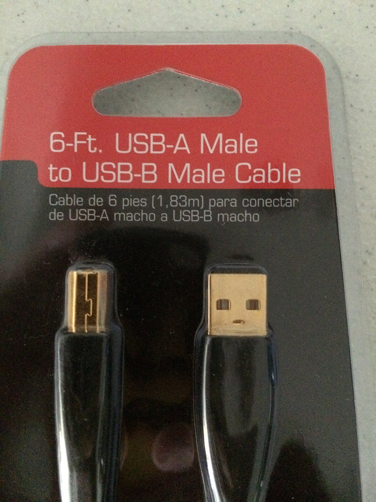 GIGAWARE 6-FOOT USB 2.0 CABLE WITH A-B MALE CONNECTORS