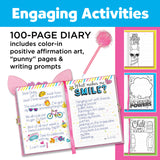 Creativity for Kids Deer Diary - Diary with Lock for Kids - 100 Page Writing Journal with Accessories