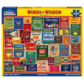 White Mountain Puzzles - Words of Wisdom - 1000 Piece Jigsaw Puzzle