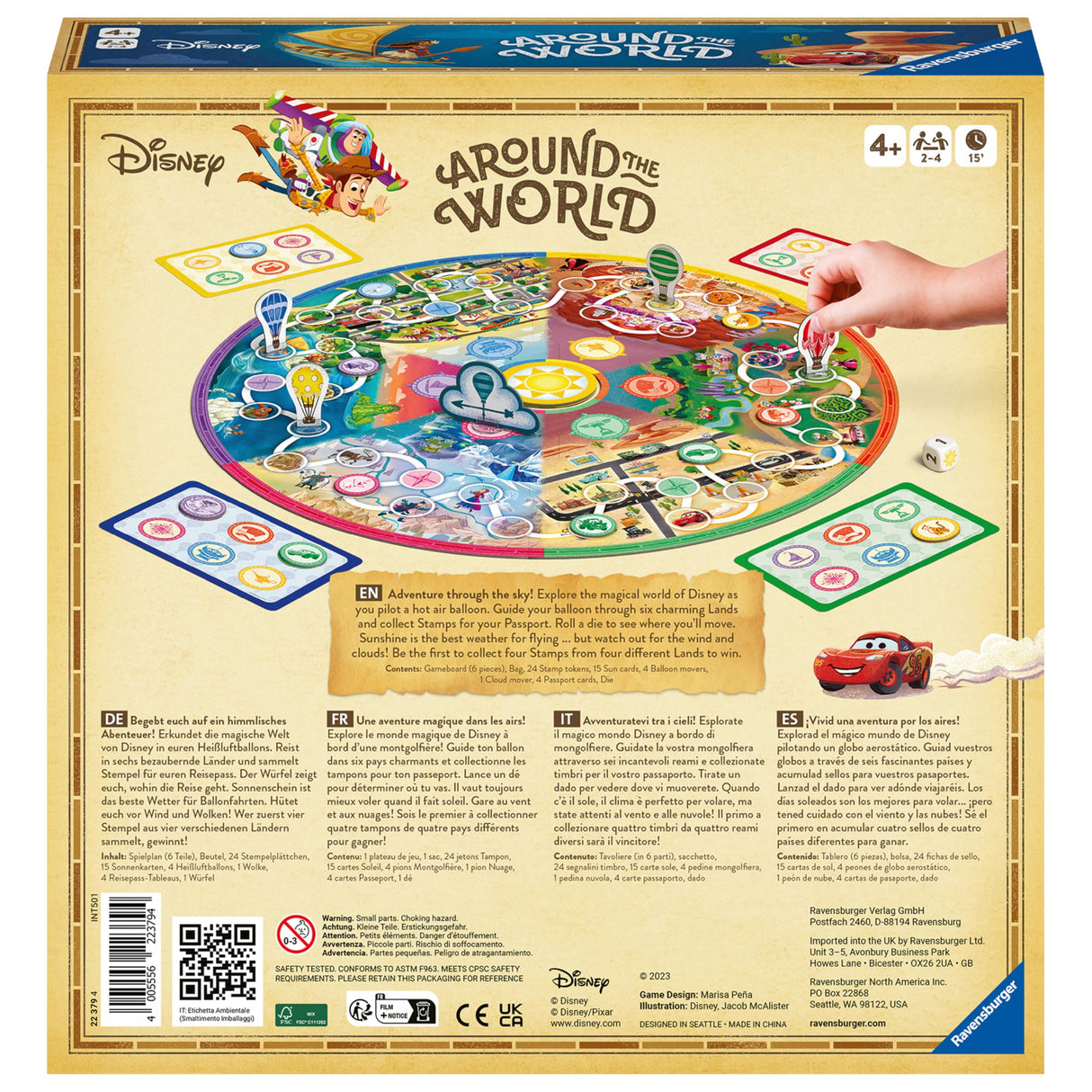 Ravensburger's Disney Around The World, Family Adventure Game for 2 to 4 Players Ages 4 and Up