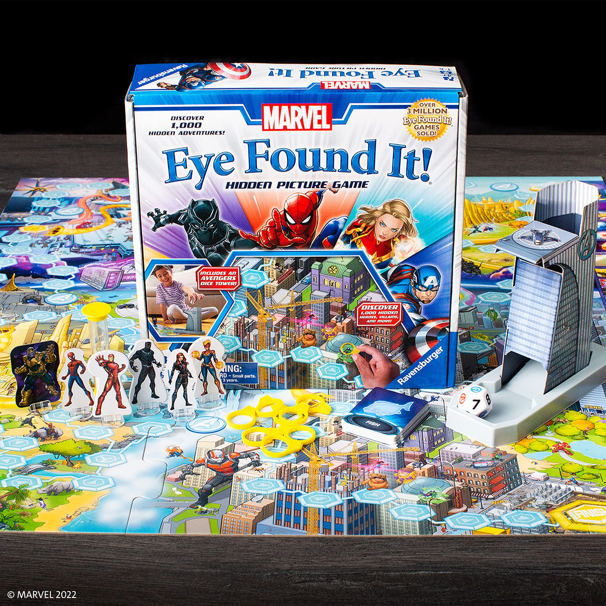 Ravensburger Marvel Eye Found It! Board Game - Engaging Puzzle Game for Kids and Adults | Features Beloved Marvel Characters | Encourages Memory and Observation Skills | Ideal Gift for Marvel Fans