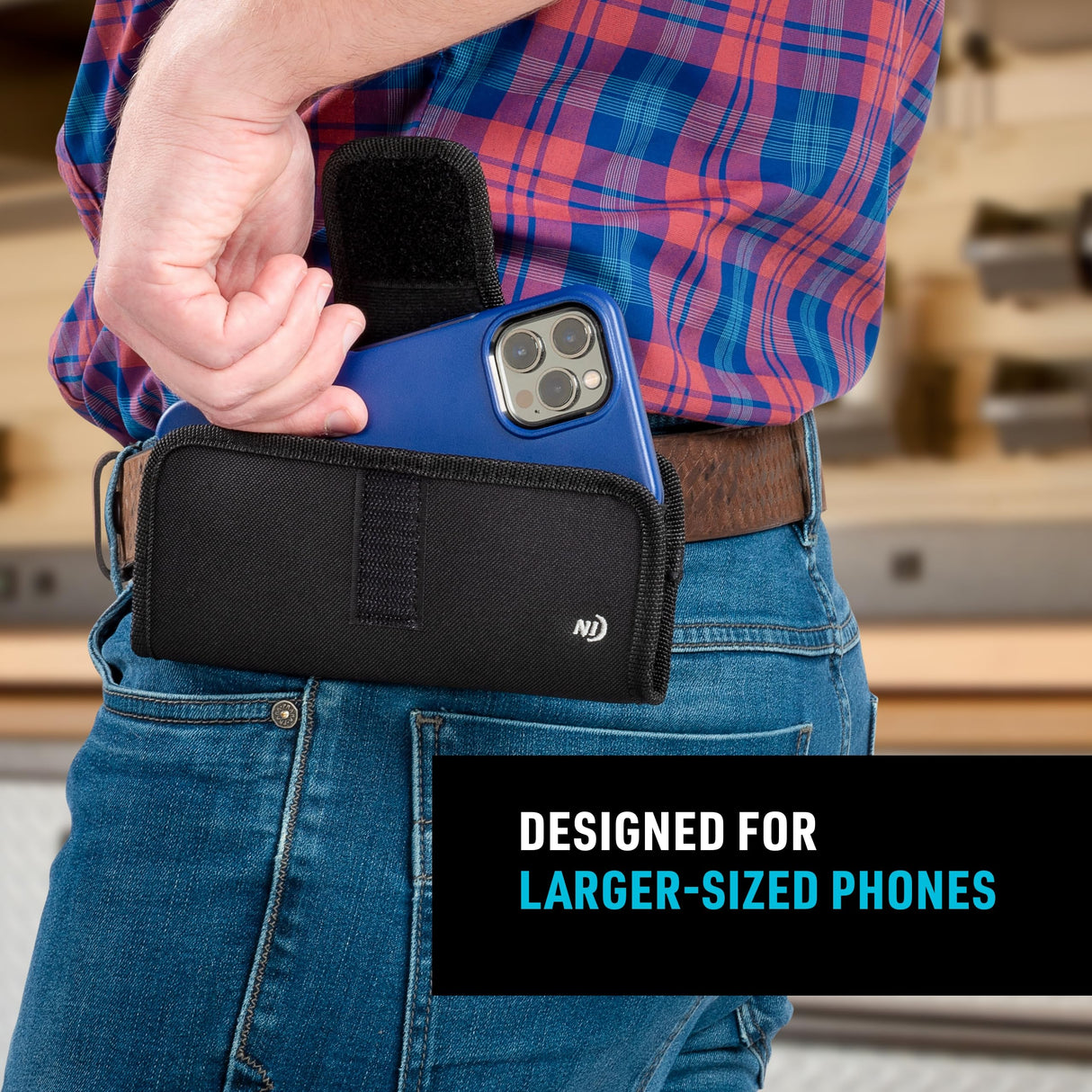 Nite Ize - Fits All Horizontal Holster For Xxl Phones - Black