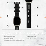 Urban Armor Gear (uag) - Nato Eco Watch Strap For Apple Watch 42mm / 44mm / 45mm / 49mm - Titanium