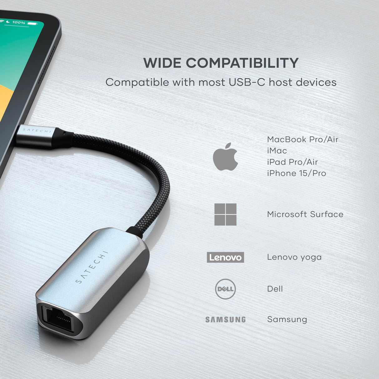 Satechi - Usb C 2.5 Gigabit Ethernet Cable - Space Gray