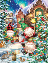 Springbok Gnome Village 500 Piece Holiday Jigsaw Puzzle- Made in The USA with Unique Precision fit Pieces for a Great Puzzling Experience