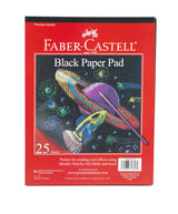 Faber-Castell Black Paper Pad - 25 Sheets of 9" x 12" Paper