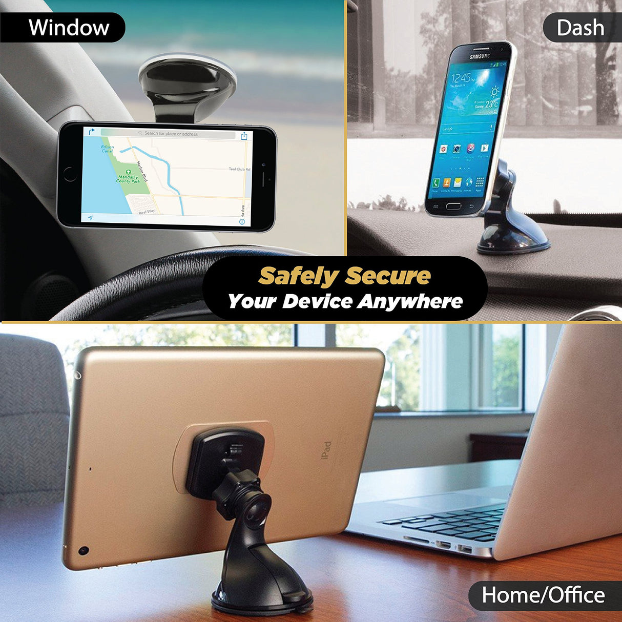 Scosche - Magicmount Dash/window Mount - Black