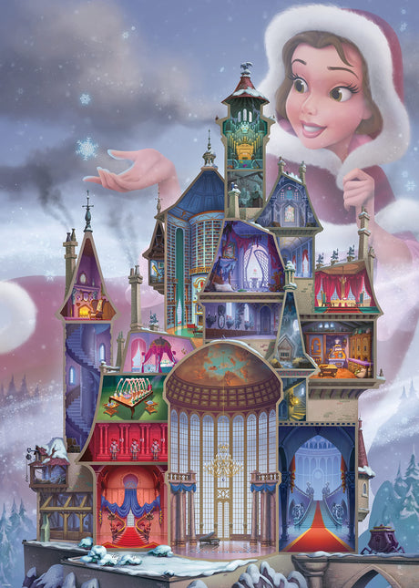 Ravensburger Disney Castle Collection - Belle's Enchanted Castle 1000 Piece Jigsaw Puzzle for Adults & Kids | Unique, Softclick Interlocking Pieces | Vibrant, Matte Finish Artwork | FSC Certified