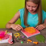 Craft-tastic DIY String Art – Craft Kit for Kids – Everything Included for 2 Arts & Crafts Projects – Features a Fun Flamingo & Pineapple Patterns