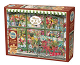 Cobble Hill 275 Piece Easy-Handling Puzzle - Flowers and Cacti Shop - Sample Poster Included