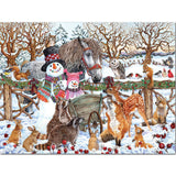 White Mountain Snowman & Friends Large 300 Piece Jigsaw Puzzles Winter Puzzle for Christmas Holiday Kids and Seniors