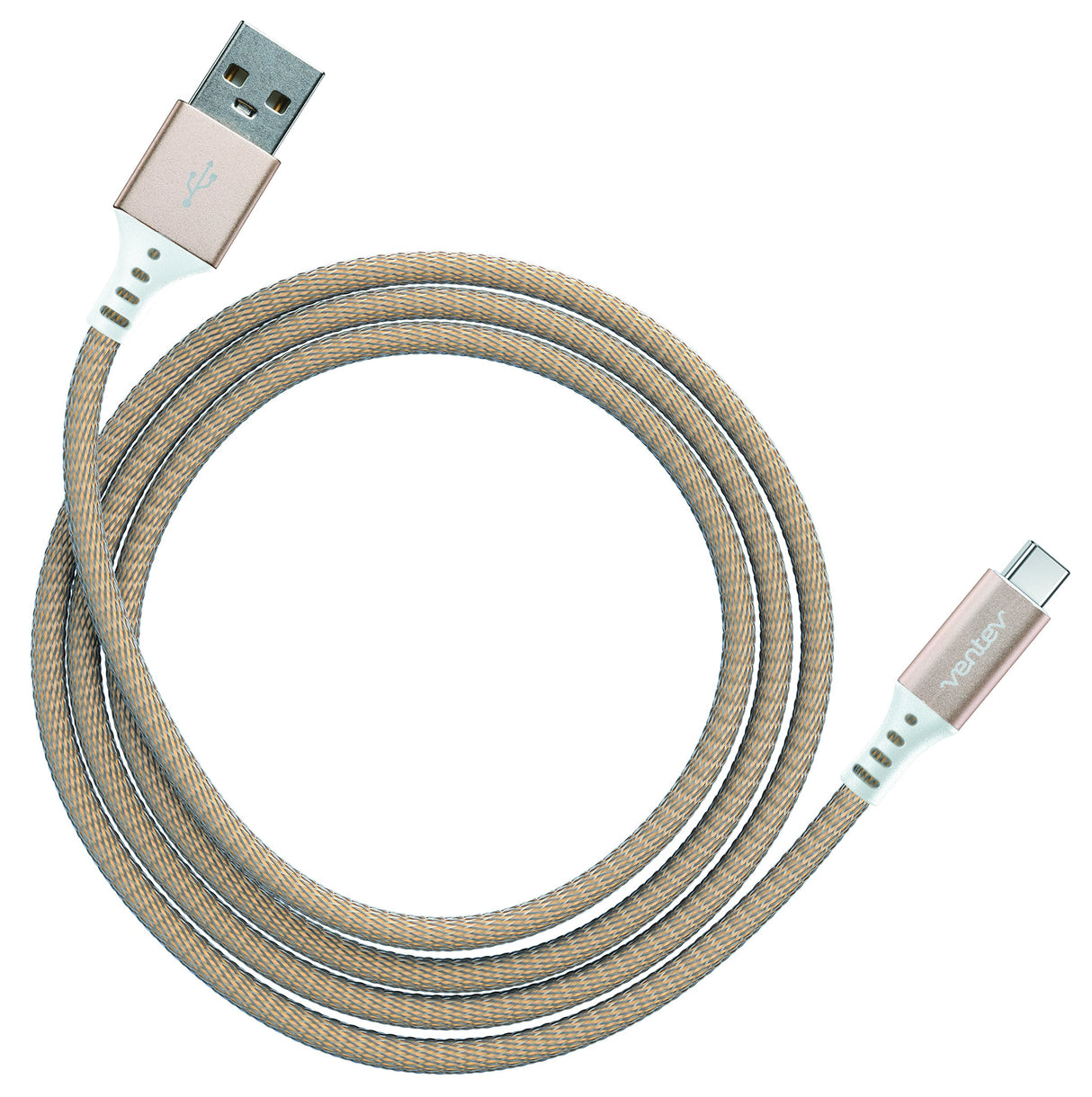 Ventev - Chargesync Alloy Usb A To Usb C 2.0 Cable 4ft - Gold