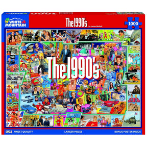 White Mountain Puzzles - The 1990s - 1000 Piece Jigsaw Puzzle