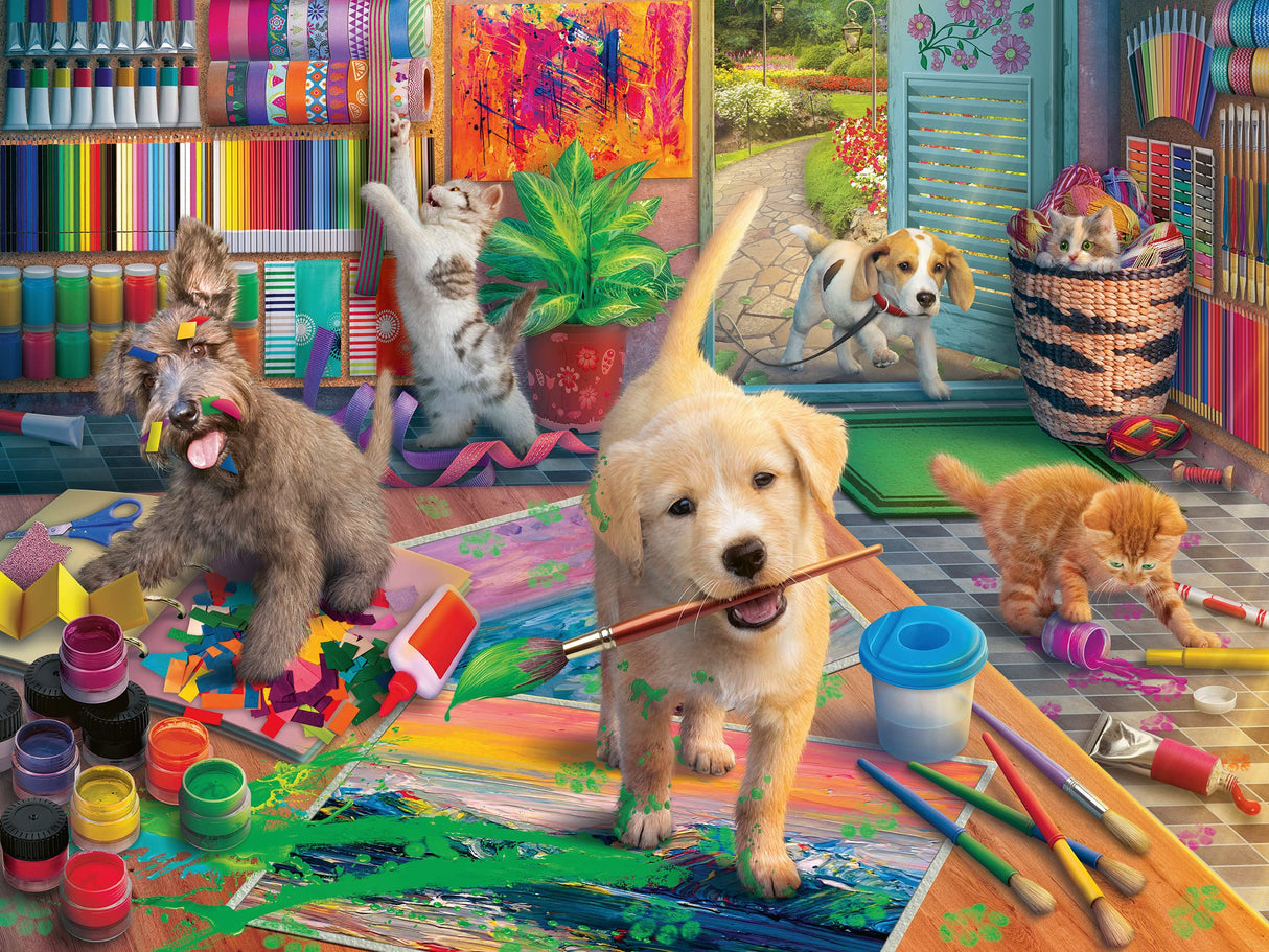 Ravensburger Cute Crafters - Large Format Jigsaw Puzzle for All Ages | 750 Unique Pieces | Softclick Technology for Perfect Fit | FSC Certified | Ideal for Brain Game & Educational Fun