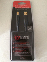 GIGAWARE 6-FOOT USB 2.0 CABLE WITH A-B MALE CONNECTORS