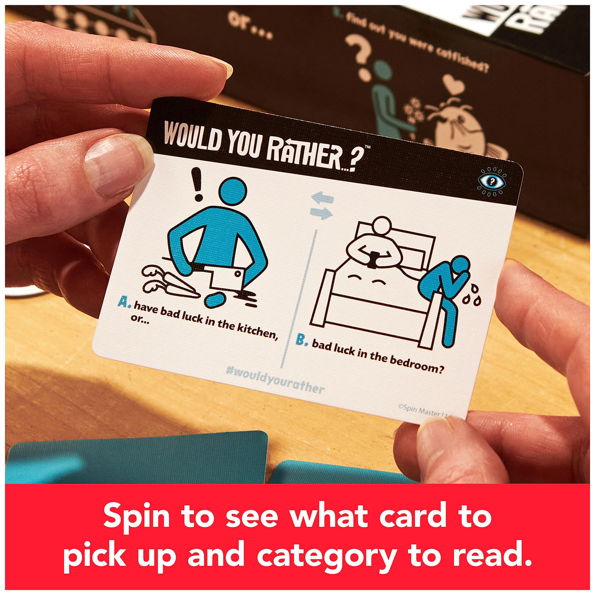 Spin Master Games, Would You Rather? Funny Card Game for College, Friendsgiving Party Games, Adult Card Games, Christmas Gifts for Teens, for Ages 14+