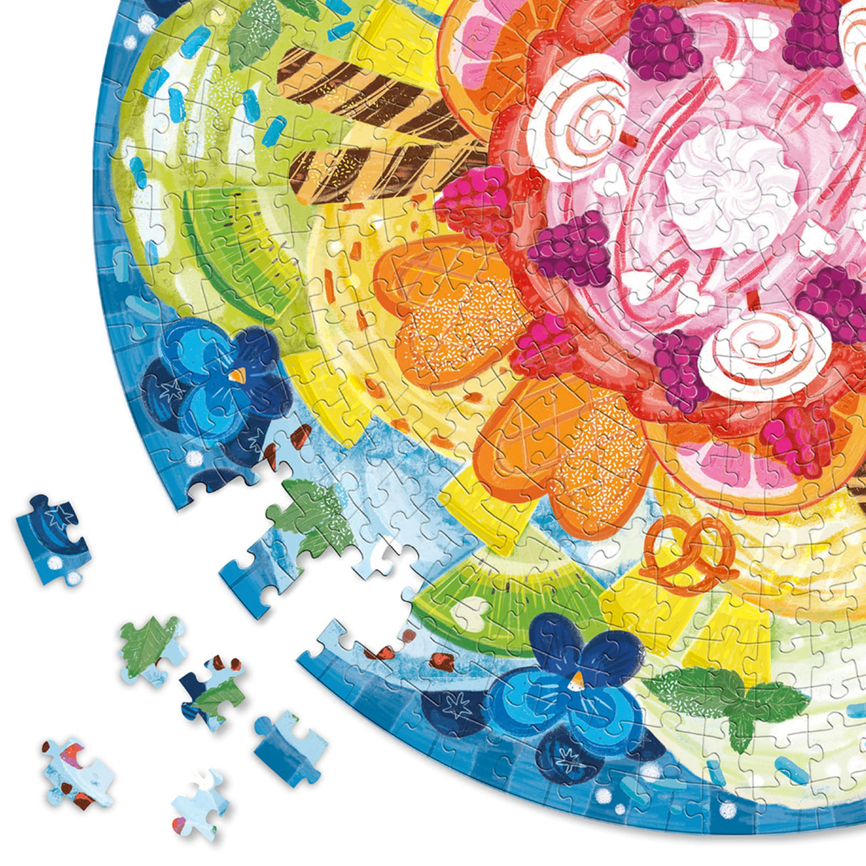 Ravensburger Circle of Colors: Ice Cream 500 Piece Round Jigsaw Puzzle for Adults - 17348 - Every Piece is Unique, Softclick Technology Means Pieces Fit Together Perfectly