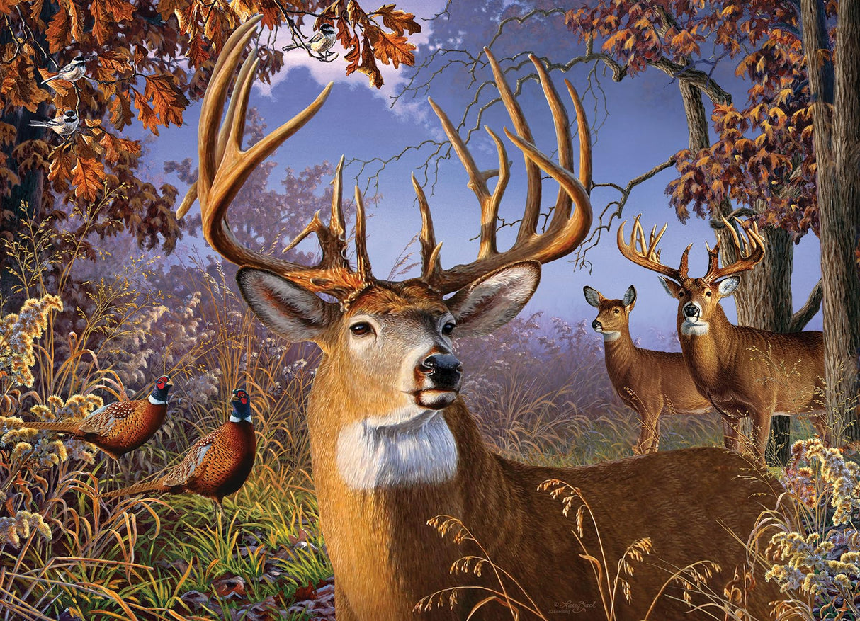 Cobble Hill 500 Piece Puzzle - Deer and Pheasant - Sample Poster Included