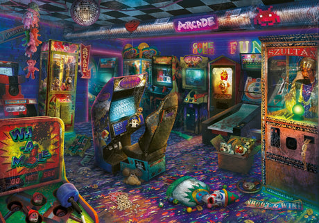 Ravensburger Abandoned Series: Forgotten Arcade 1000 Piece Jigsaw Puzzle for Adults - Retro Gaming Nostalgia | Unique Softclick Technology | Durable Materials | Ideal for Puzzle Hobbyists