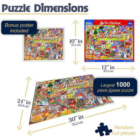 White Mountain Puzzles - The Holidays - 1000 Piece Jigsaw Puzzle - image 3