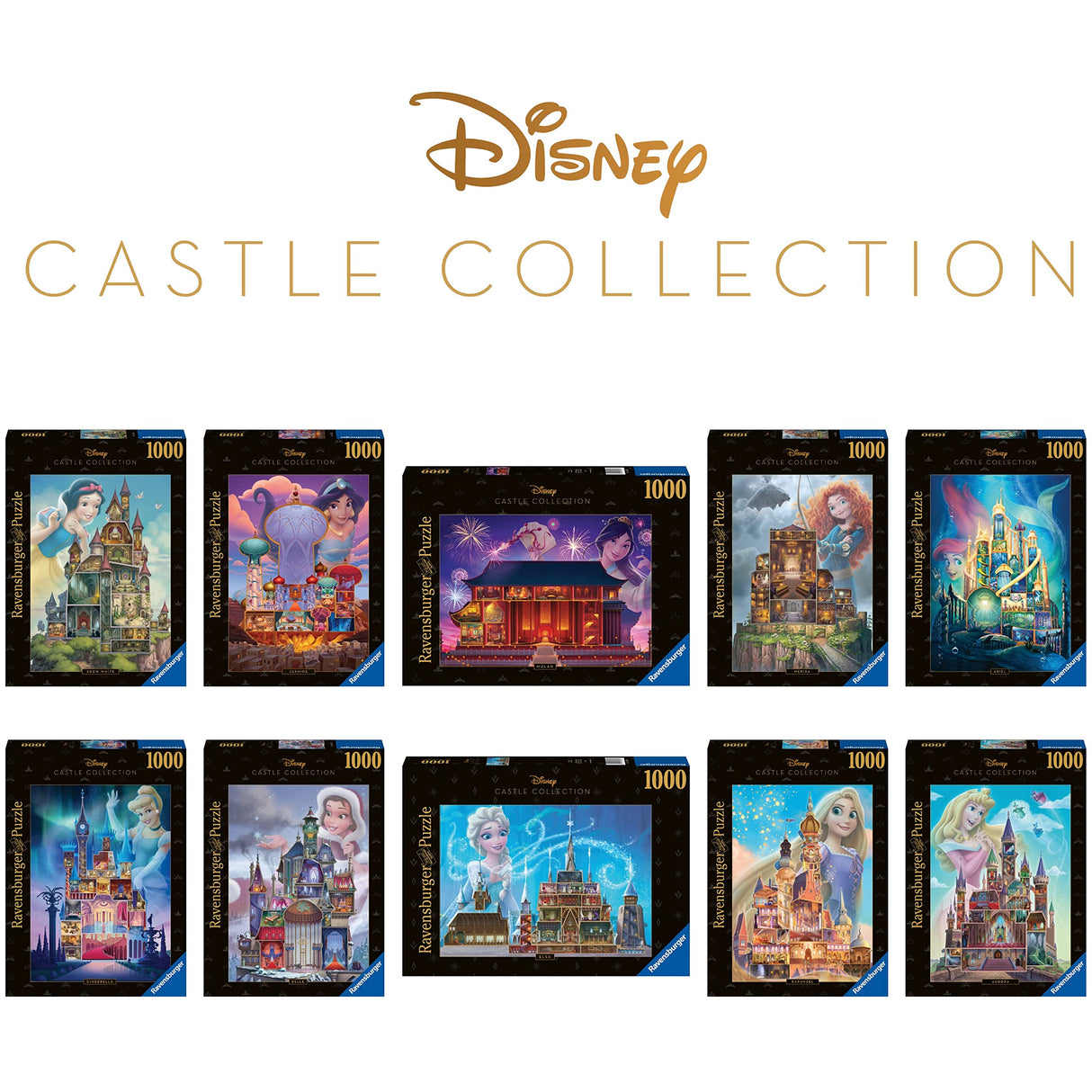 Ravensburger Disney Castle Collection - Belle's Enchanted Castle 1000 Piece Jigsaw Puzzle for Adults & Kids | Unique, Softclick Interlocking Pieces | Vibrant, Matte Finish Artwork | FSC Certified