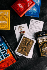 Bicycle 4 Playing Card Games in 1: Euchre, Hearts, Spades, and Solitaire (4 Card Game Pack)