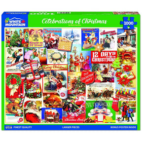 White Mountain Puzzles - Celebrations of Christmas - 1000 Piece Jigsaw Puzzle