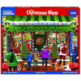 White Mountain The Christmas Shop Christmas Puzzles 1000 Pieces Fun Winter Theme Jigsaw Puzzle for Adults and Kids