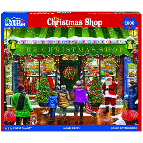 White Mountain Puzzles - The Christmas Shop - 1000 Piece Jigsaw Puzzle