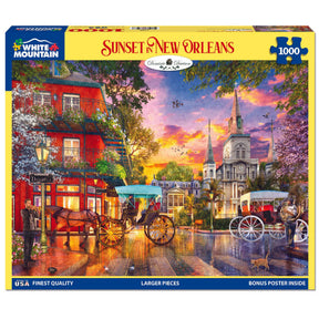White Mountain Puzzles - Sunset in New Orleans - 1000 Piece Jigsaw Puzzle