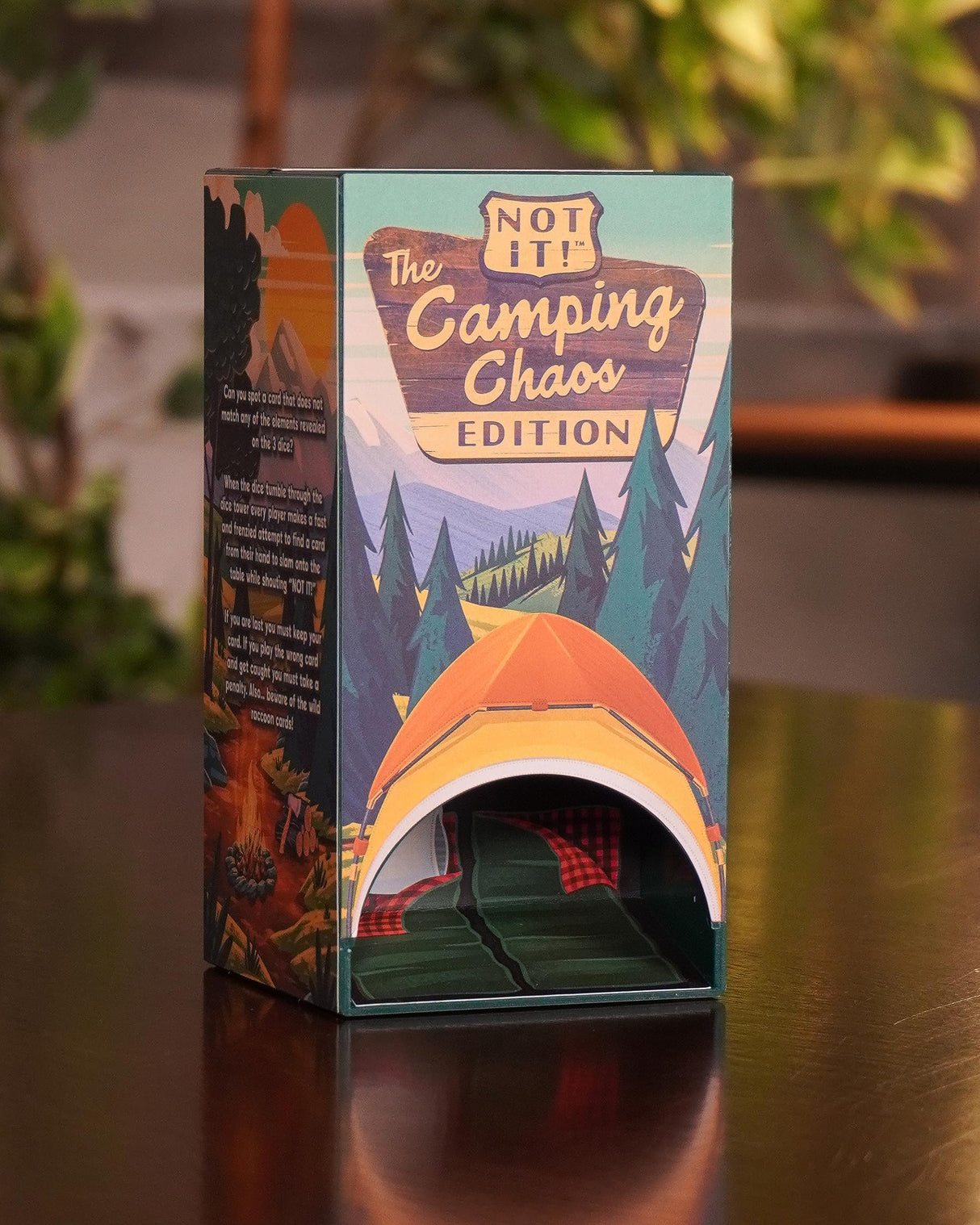 Not It Dice Tower, Roll The Dice and Dodge The Match, Exciting Family Game Night Fun - Camping Chaos