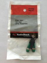 120VAC NEON LAMP ASSEMBLY - GREEN (2-PACK)