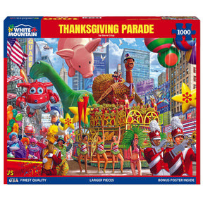 White Mountain Puzzles - New York Thanksgiving Parade - 1000 Piece Jigsaw Puzzle