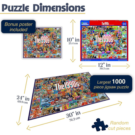 White Mountain Puzzles - The 1990s - 1000 Piece Jigsaw Puzzle - image 3