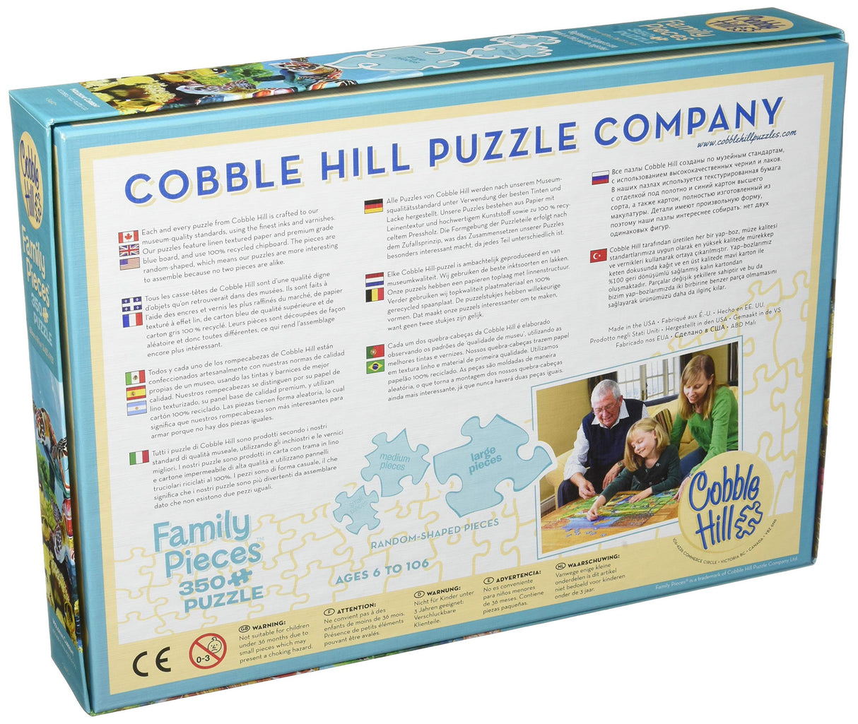 Cobble Hill Family Piece's 350 Puzzle - Molokini Current Sea Turtles (Family) - Sample Poster Included