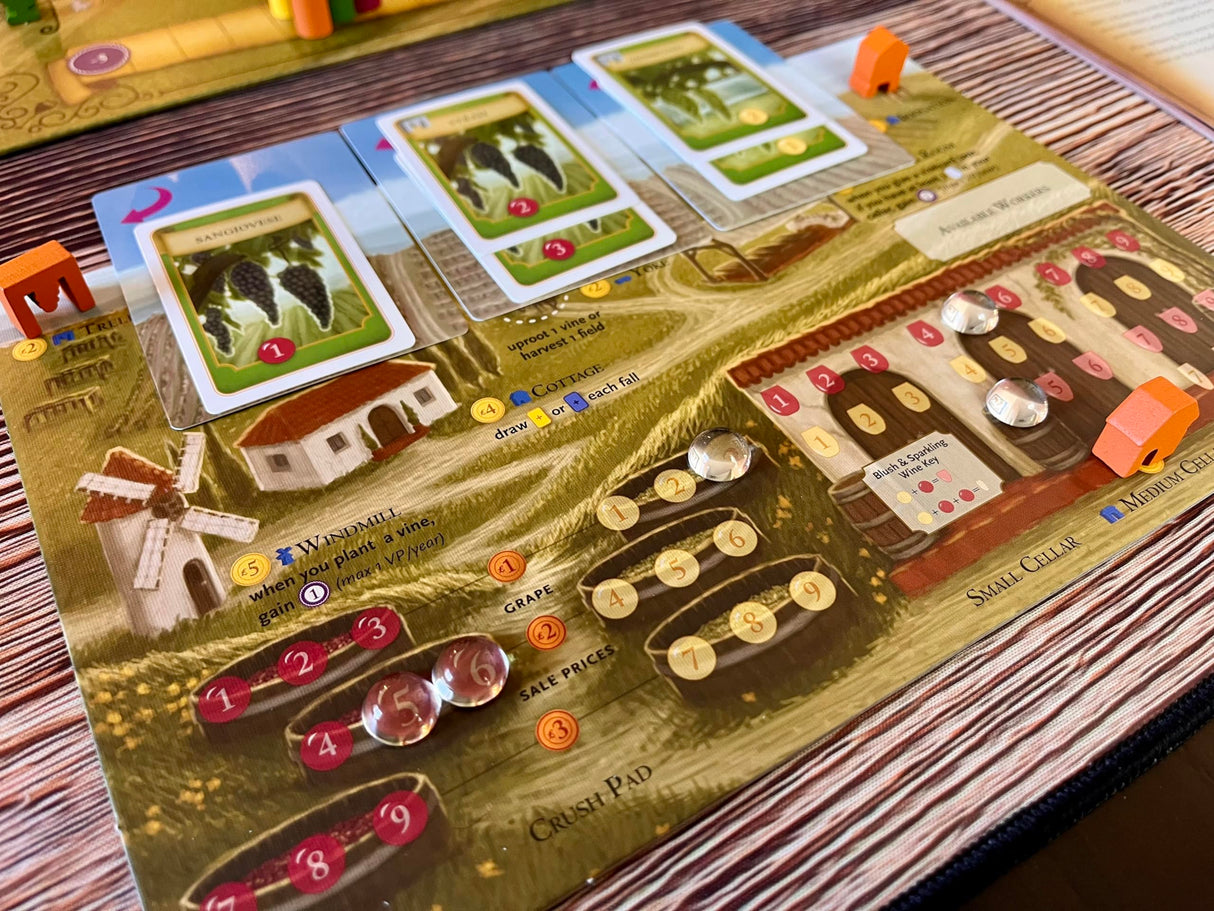 Stonemaier Games: Viticulture Essential Edition | Create The Most Prosperous Tuscan Vineyard | Wine Themed Strategy Board Game for Adults and Family | 1-6 Players, 90 Mins, Ages 14+