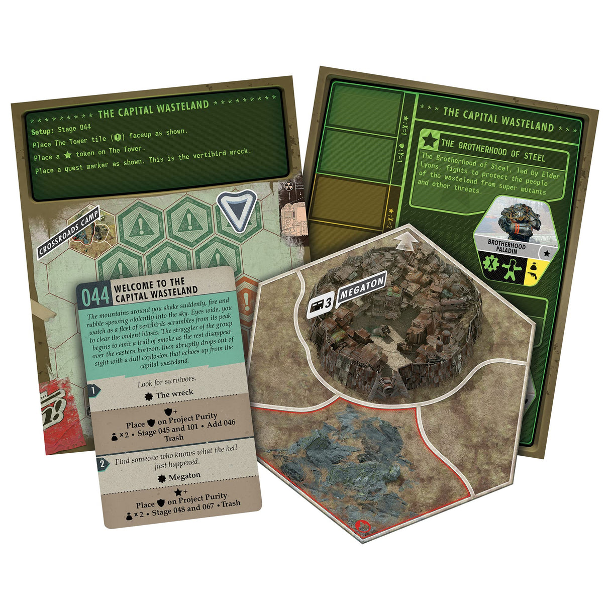 Fallout The Board Game (Base) | Strategy | Apocalyptic Adventure Game for Adults and Teens | Ages 14 and up | 1 to 4 Players | Average Playtime 2-3 Hours | Made by Fantasy Flight Games