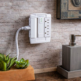 CyberPower CSB600WS Surge Protector, 900J/125V, 6 Swivel Outlets, Wall Tap, White, UL Listed