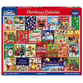 White Mountain Puzzles - Calendar Christmas - 1000 Piece Jigsaw Puzzle