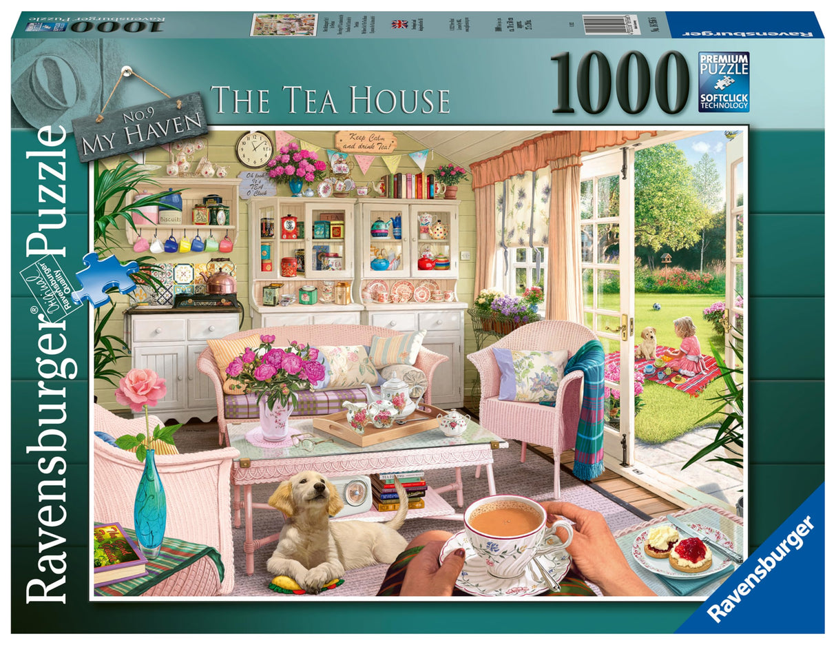 Ravensburger The Tea Shed 1000 Piece Jigsaw Puzzle for Adults | Unique Artwork by Steve Read | Softclick Technology for Perfect Fit | Ideal for Relaxation and Family Fun | FSC Certified