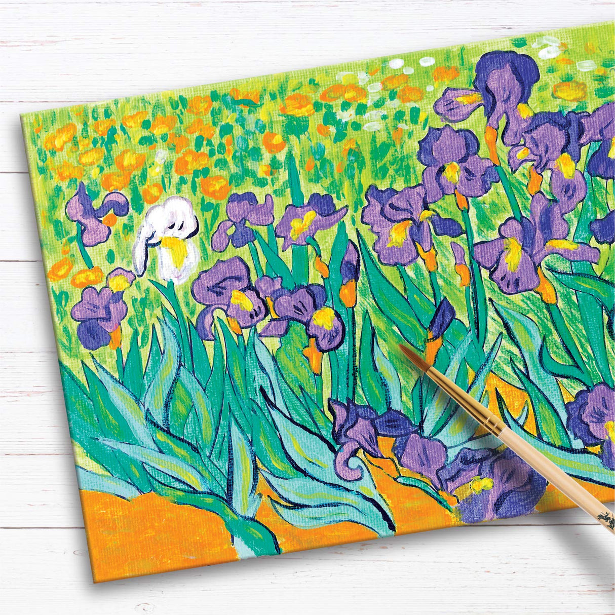 Faber-Castell Museum Series Paint by Numbers - Vincent Van Gogh Irises, Number Painting for Kids and Adult Beginners (Packaging May Vary)