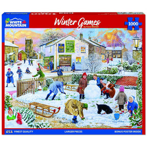 White Mountain Puzzles - Winter Games - 1000 Piece Jigsaw Puzzle
