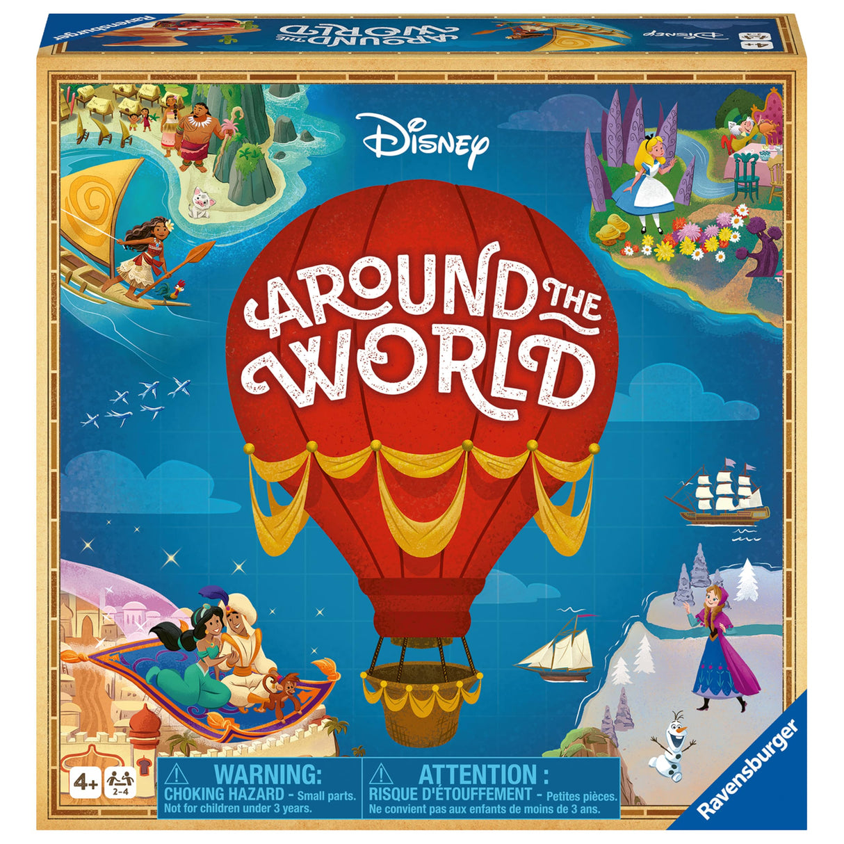 Ravensburger's Disney Around The World, Family Adventure Game for 2 to 4 Players Ages 4 and Up